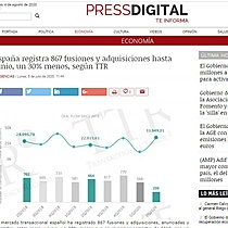 Espaa registra 867 fusiones y adquisiciones hasta junio, un 30% menos, segn TTR